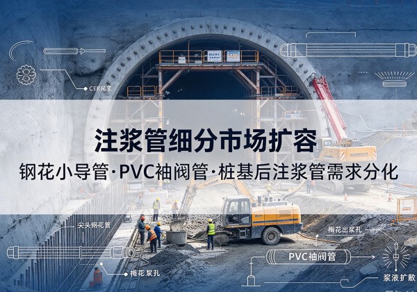 资中注浆管细分市场扩容，隧道钢花小导管、PVC 袖阀管、桩基后注浆管需求分化